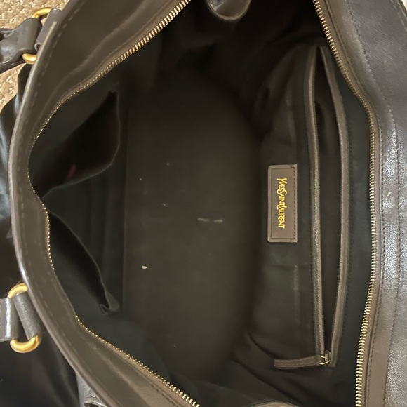 YSL Dark Gray Cabas Chyc Leather Handbag - Picture 16 of 16